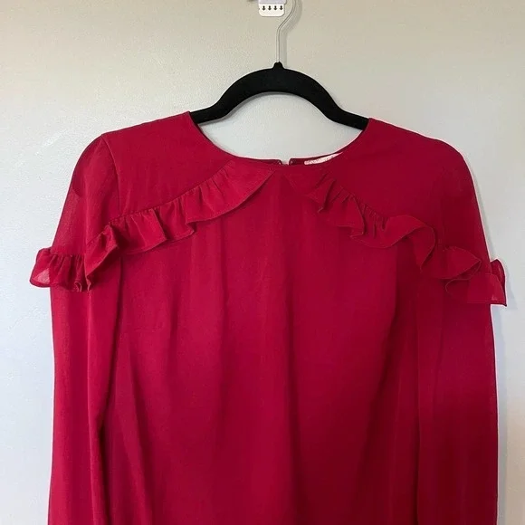 Rachel Parcell Red Ruffle Blouse - Picture 4 of 7